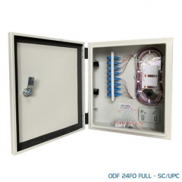 Hộp Phối Quang ODF 24FO vỏ sắt ngoài trời ( SC/UPC, đủ phụ kiện)