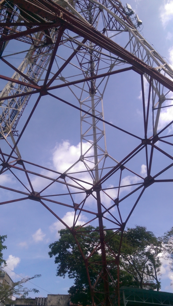 Bảo dưỡng trụ anten tự đứng cao 80m - VNPT Long An