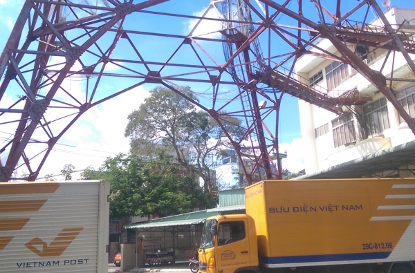 Bảo dưỡng trụ anten tự đứng cao 80m - VNPT Long An