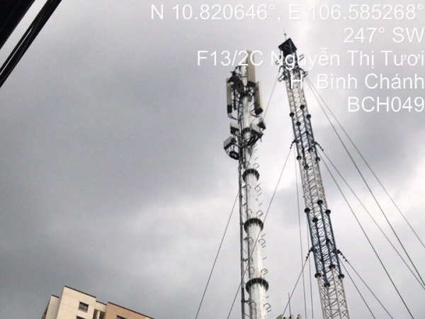 Thay thế anten dây co trạm BCH049M