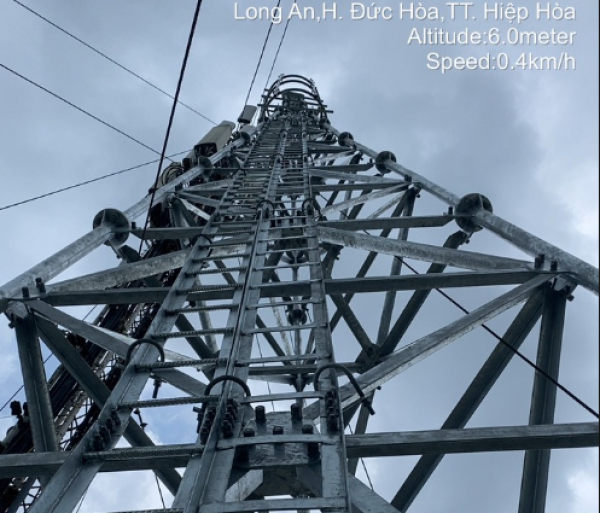 Xây dựng trụ Anten tự đứng tam giác trên nóc nhà cao 24m trạm BTS HIEP-HOA_LAN thay trụ Anten dây co 24m thuộc TTVT Đức Huệ – năm 2024