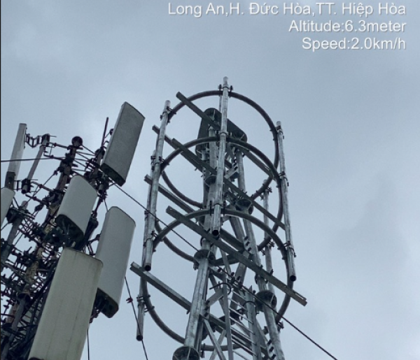Xây dựng trụ Anten tự đứng tam giác trên nóc nhà cao 24m trạm BTS HIEP-HOA_LAN thay trụ Anten dây co 24m thuộc TTVT Đức Huệ – năm 2024