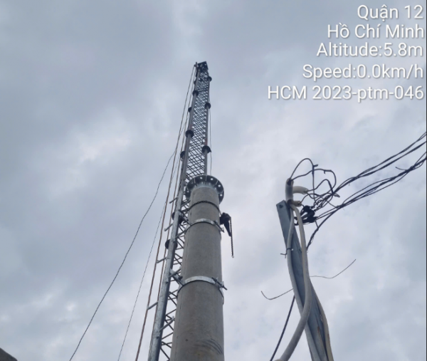 Xây dựng cơ sở hạ tầng viễn thông trạm HCM2023-PTM-046