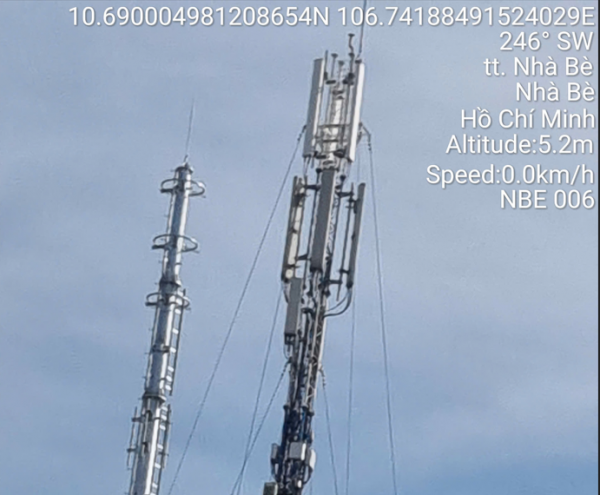 Thay thế anten dây co trạm NBE006M